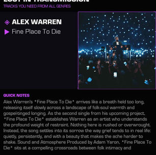 Alex Warren Fine Place To Die Meaning and Review