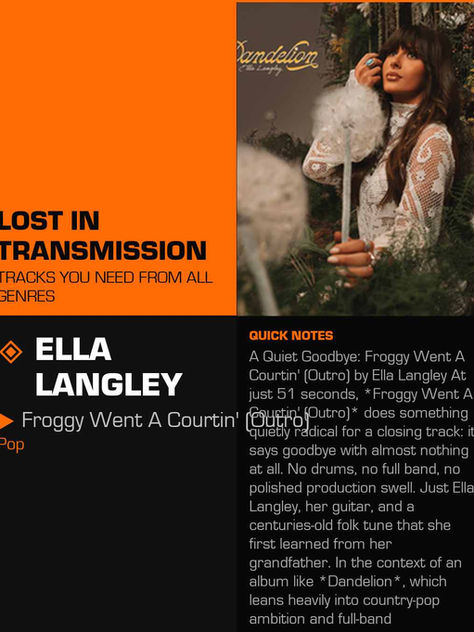Ella Langley Froggy Went A Courtin' (Outro) Meaning and Review