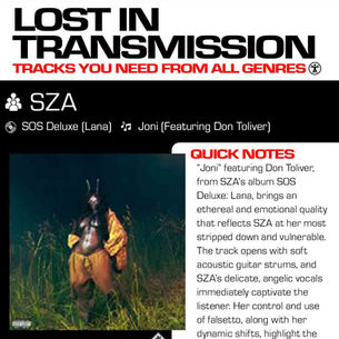 SZA Joni Meaning and Review Featuring Don Toliver 