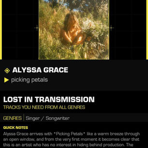 Alyssa Grace picking petals Meaning and Review