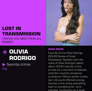 Olivia Rodrigo favorite crime Meaning and Review