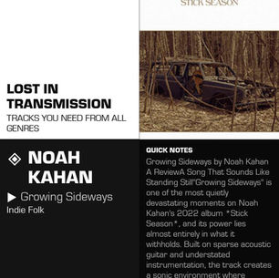 Noah Kahan Growing Sideways Meaning and Review
