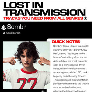 Sombr Canal Street Meaning and Review