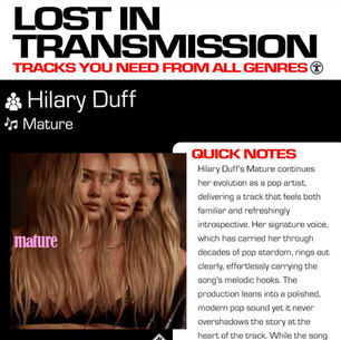 Hilary Duff Mature Meaning and Review