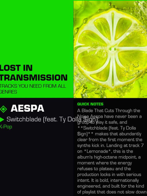 Aespa Switchblade (feat. Ty Dolla $ign) Meaning and Review