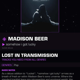 Madison Beer somehow i got lucky Meaning and Review