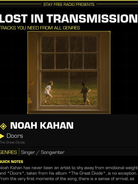 Noah Kahan Doors Meaning and Review