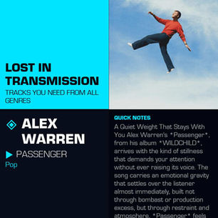 Alex Warren PASSENGER Meaning and Review
