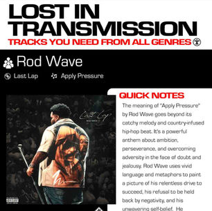 Rod Wave Apply Pressure Meaning and Review