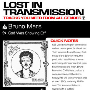Bruno Mars God Was Showing Off Meaning and Review