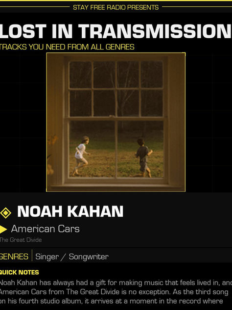 Noah Kahan American Cars Meaning and Review