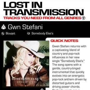 Gwen Stefani Somebody Else’s Meaning and Review