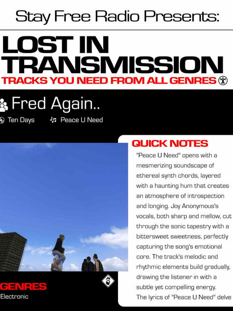 Fred Again.. Peace U Need Meaning and Review Featuring Joy Anonymous
