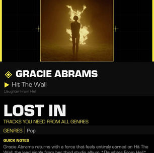 Gracie Abrams Hit The Wall Meaning and Review