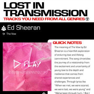 Ed Sheeran The Vow Meaning and Review