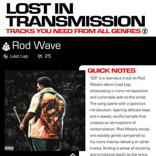 Rod Wave 25 Meaning and Review