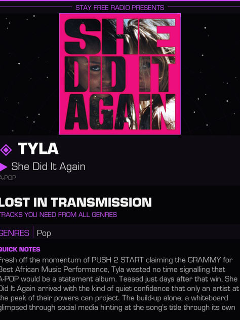 Tyla She Did It Again Meaning and Review