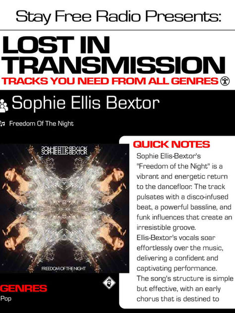 Sophie Ellis Bextor Freedom Of The Night Lyrics Meaning and Review