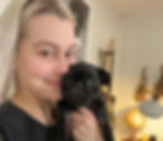 Phoebe Bridgers and her dog max who she sings about on Me And My Dog and Letter To An Old Poet