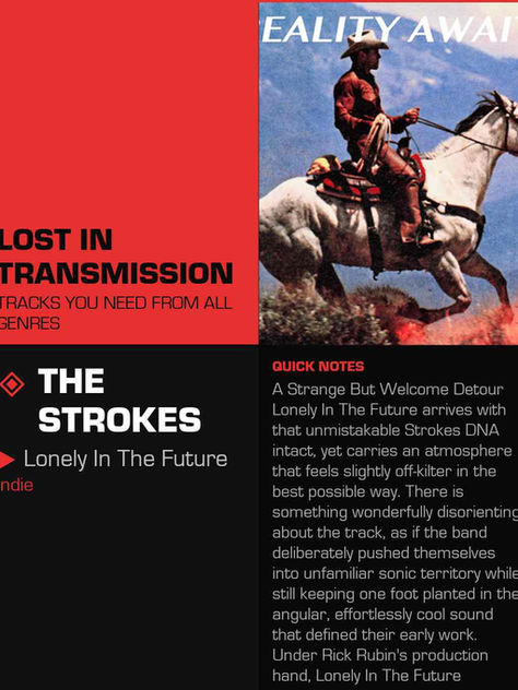 The Strokes Lonely In The Future Meaning and Review