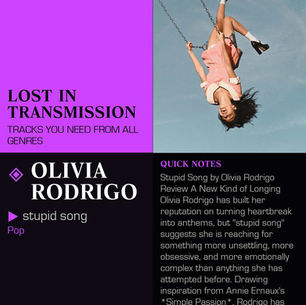 Olivia Rodrigo stupid song Meaning and Review