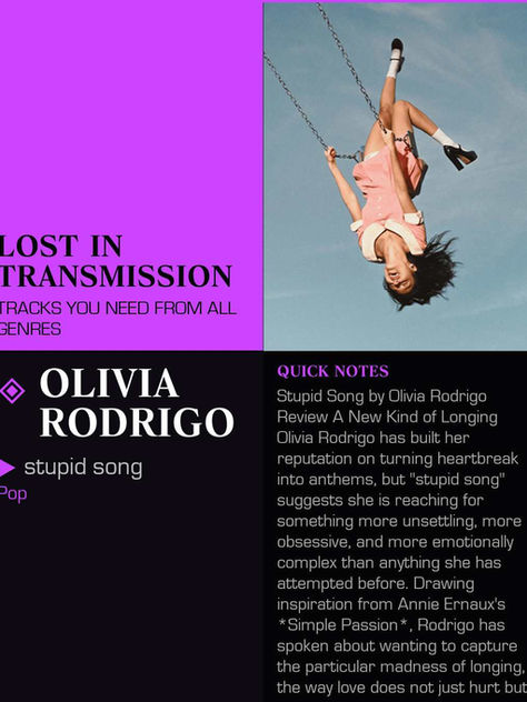 Olivia Rodrigo stupid song Meaning and Review
