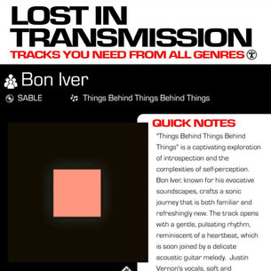 Bon Iver Things Behind Things Behind Things Meaning and Review