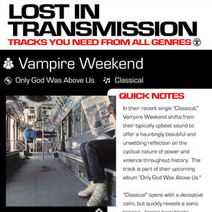 Vampire Weekend Classical Meaning and Review