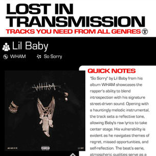 Lil Baby So Sorry Meaning and Review