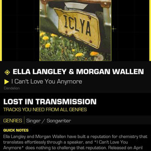 Ella Langley & Morgan Wallen I Can't Love You Anymore Meaning and Review