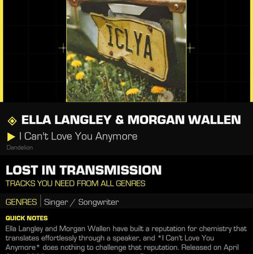 Ella Langley & Morgan Wallen I Can't Love You Anymore Meaning and Review