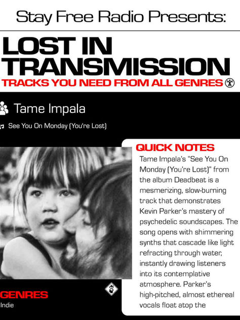 Tame Impala See You On Monday (You're Lost) Meaning and Review