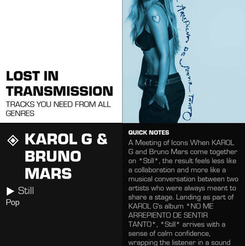 KAROL G & Bruno Mars Still Meaning and Review