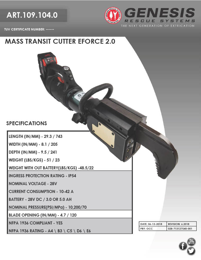 Thumbnail: Mass Transit Cutter Eforce Spec Sheet 
