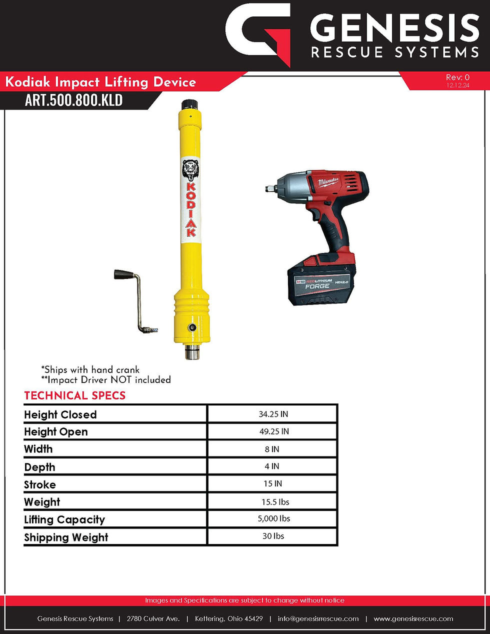 Thumbnail: KODIAK IMPACT LIFTING DEVICE