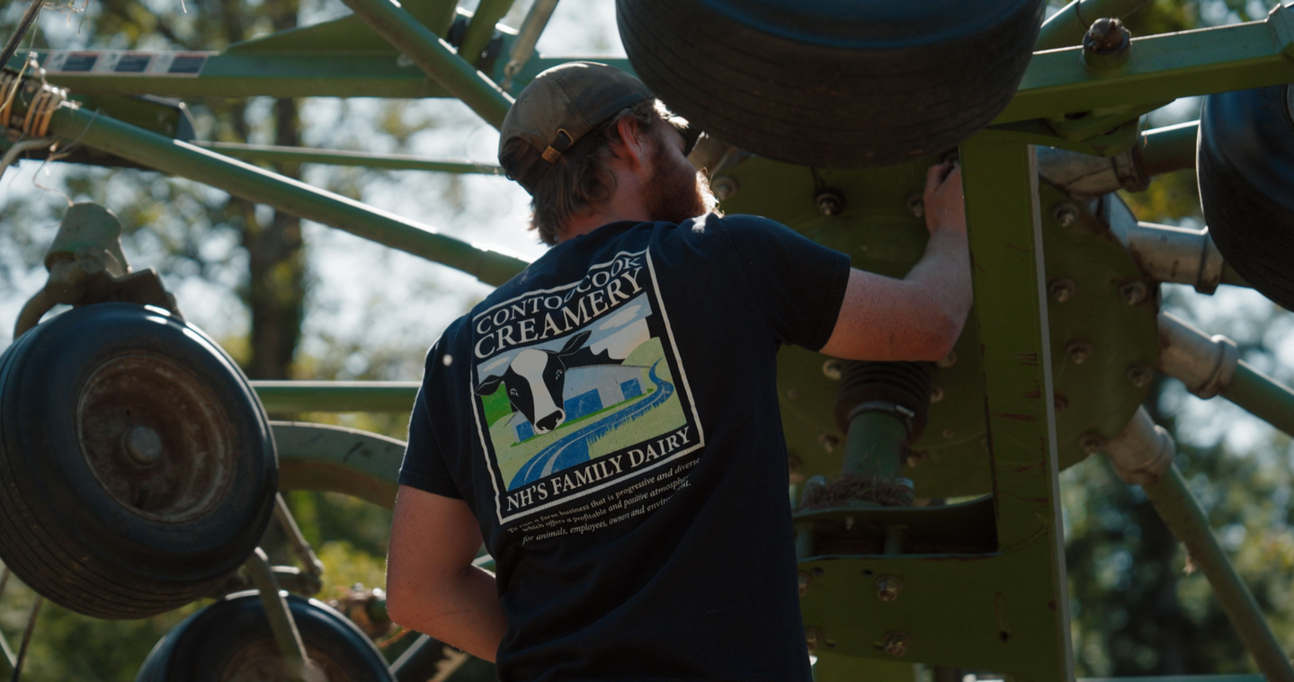 man working on machinery