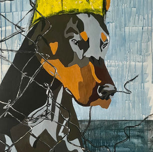 doberman
basquiat
jean michel basquiat
barbelé
liberté
chien roi