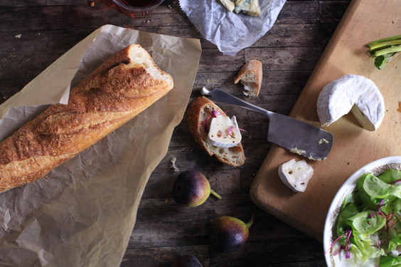 Baguette mit Käse