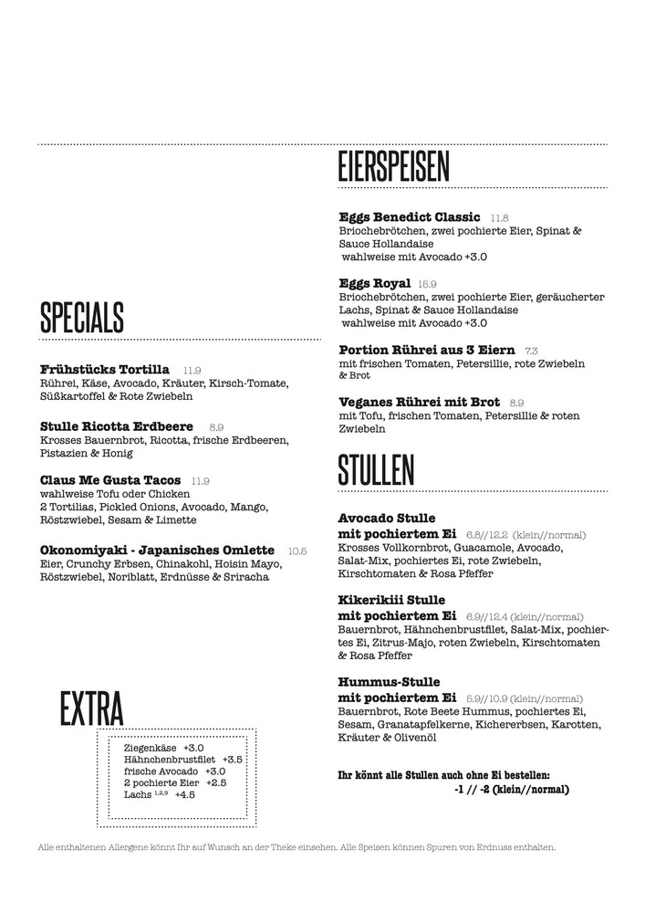 Speisekarte clauskarlsruhe