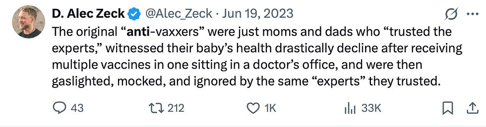 Some X posts about the term "Anti-Vaxxer"