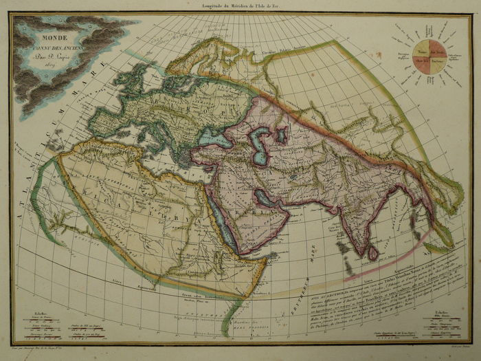 Thumbnail: 1809 - Monde connu des anciens by Piere Lapie