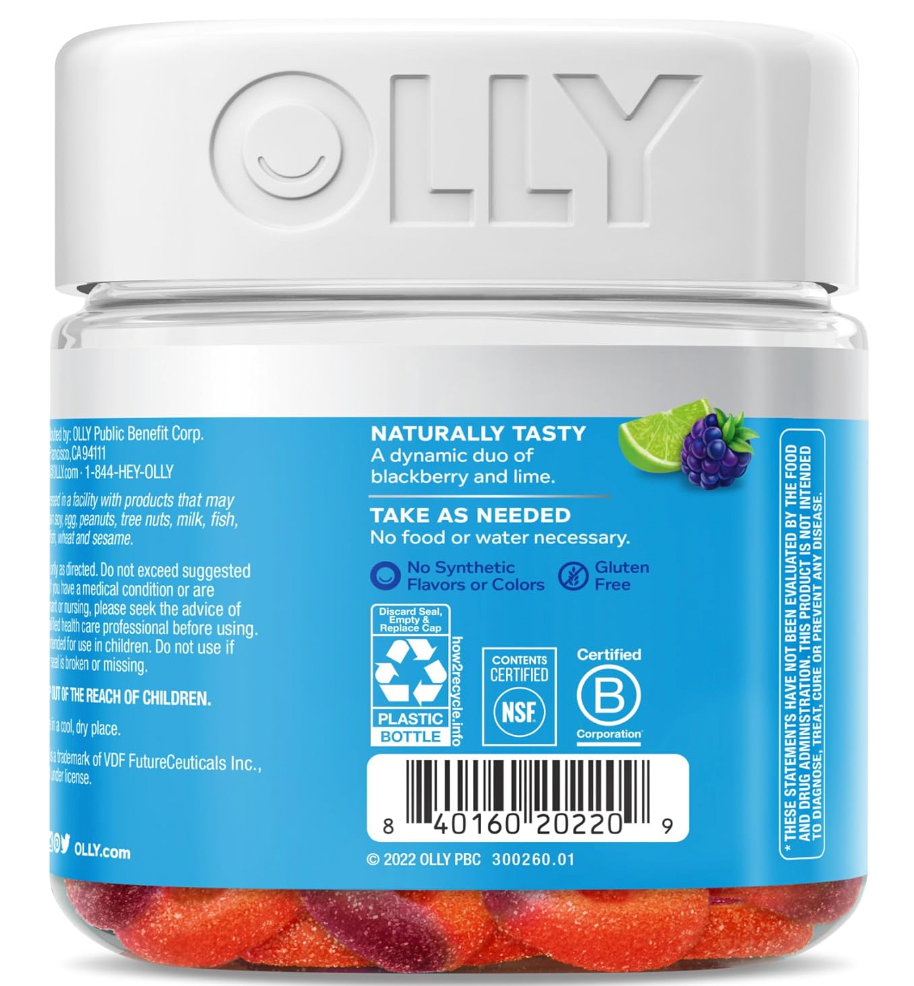 Thumbnail: OLLY Pre-Game Energize Workout Gummy Rings, 25 count