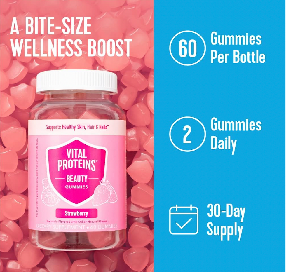Thumbnail: Vital Proteins Beauty Gummies, Strawberry flavor, 60 count (30 day supply)