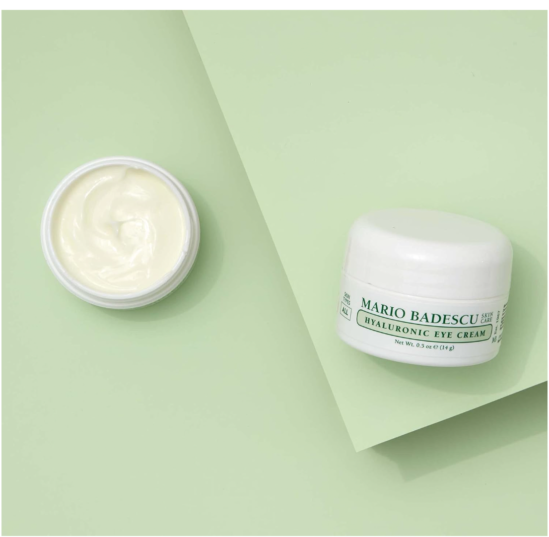 Mario Badescu Hyaluronic Eye Cream Anti Aging for All Skin Types, 0.5 oz.