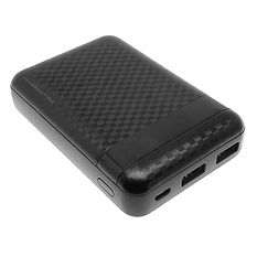 Power Bank 10 000 mAh - 2 USB - Ultra compact - Carbon