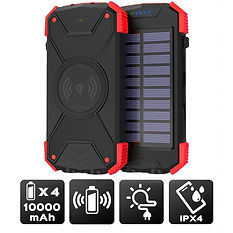 Power bank 10 000 mAh - Batterie Solaire - Port USB - USB C