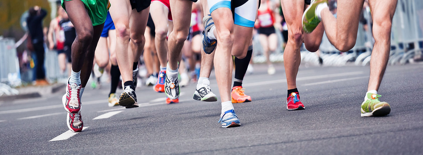 Les coureurs de marathon