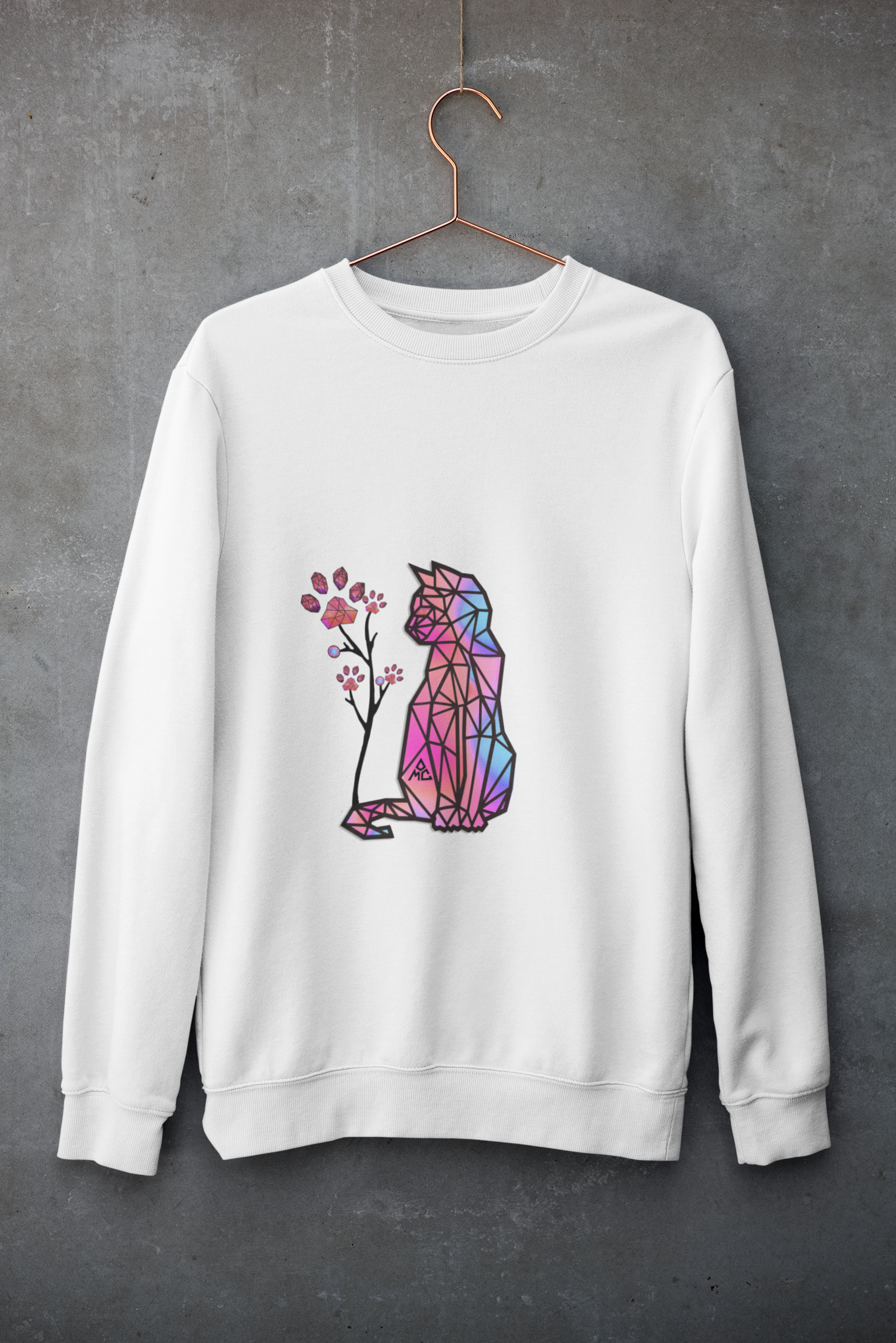 Unisex Crewneck Sweatshirt Pinkpurplecat