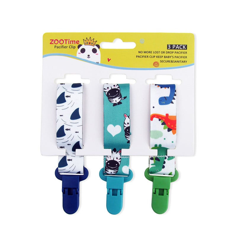 Thumbnail: Cartoon Pattern Baby Pacifier Teether Pack of Three
