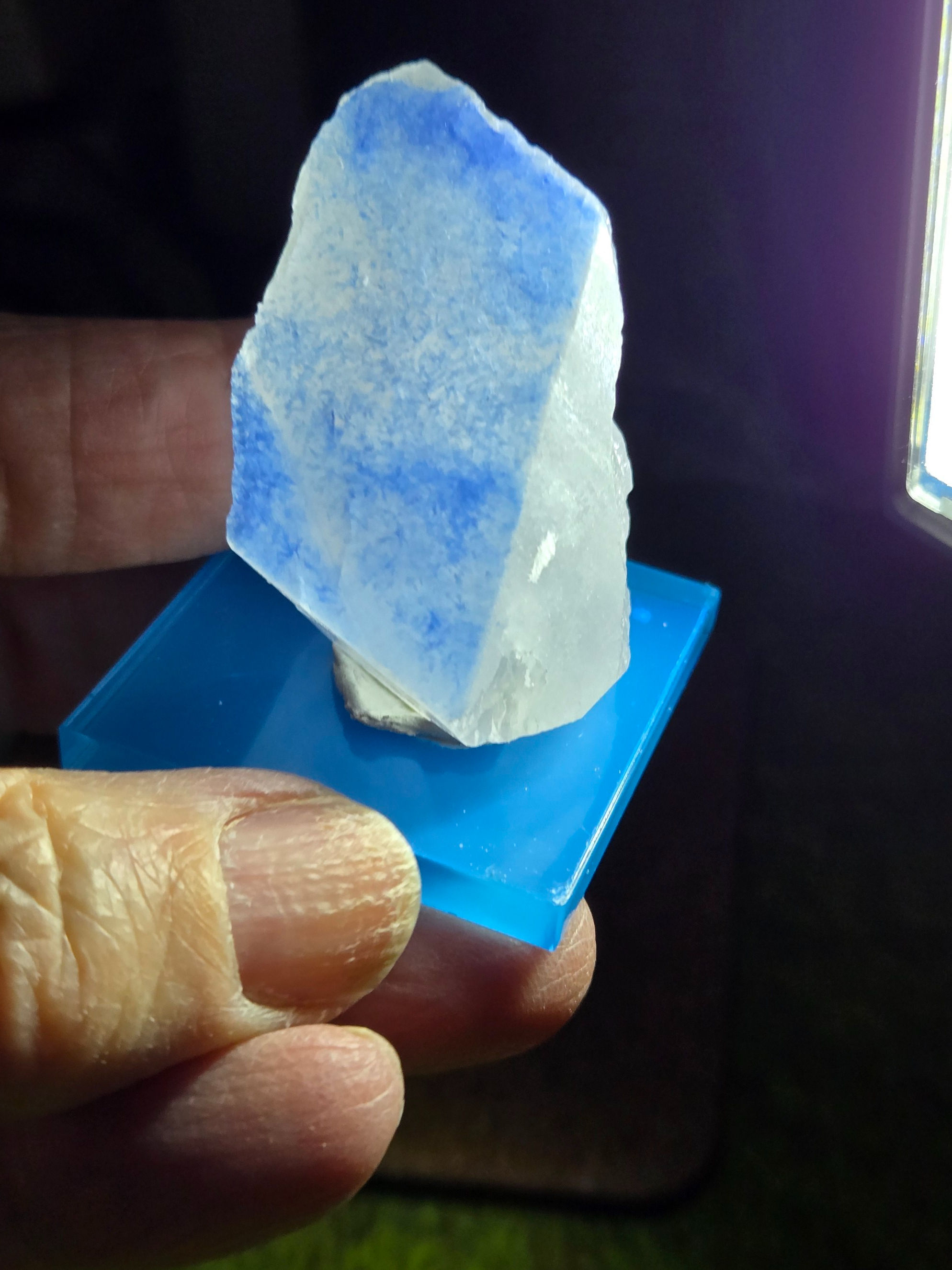 Dumortierite in Quartz Specimen from Brazil